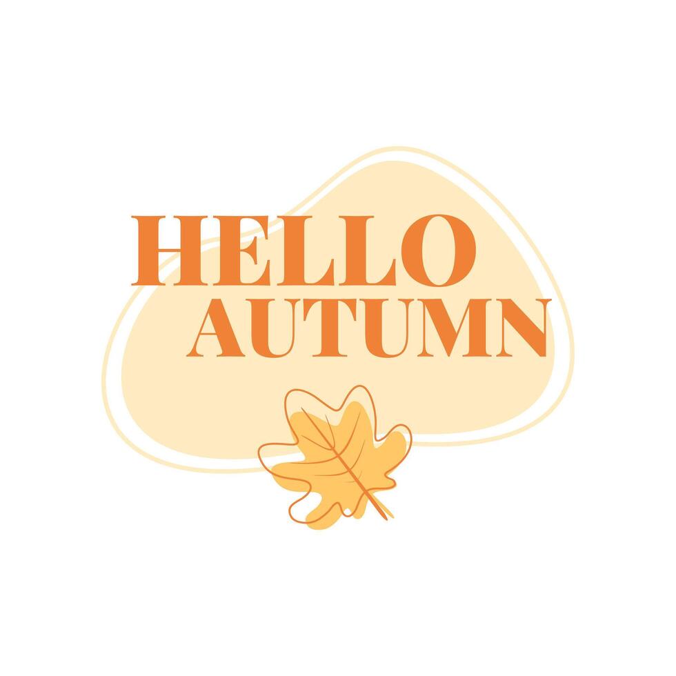 Hello autumn illustration vector