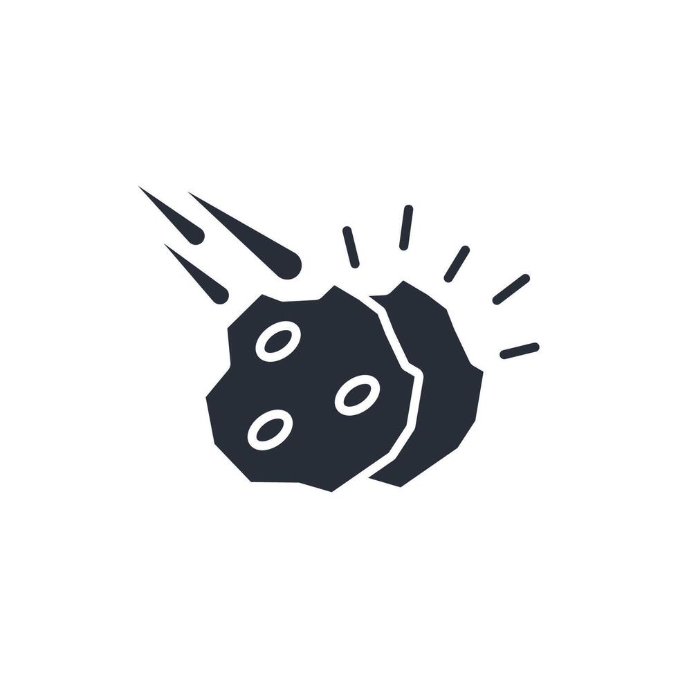 asteroid icon. .Editable stroke.linear style sign for use web design,logo.Symbol illustration. vector