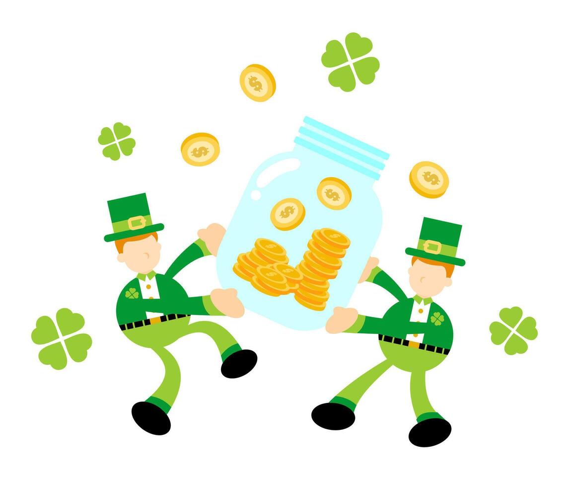 St patrick's day leprechauns vector
