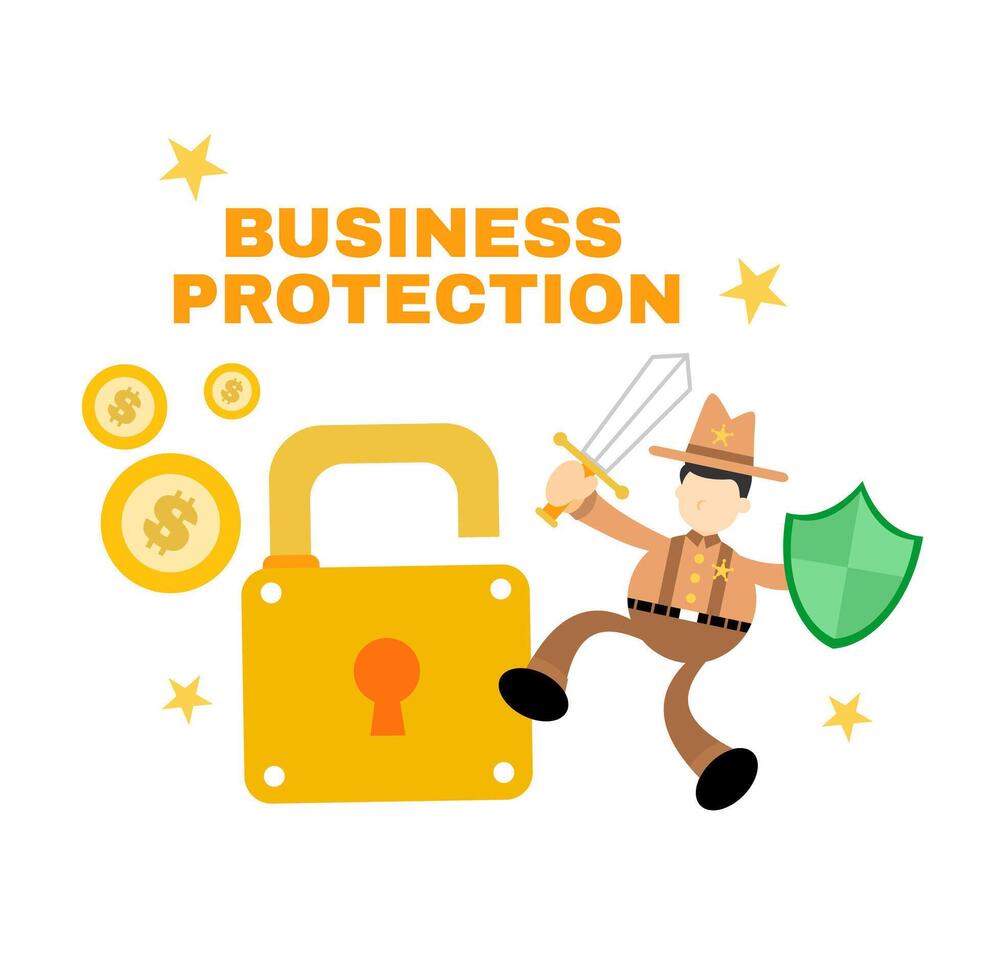 Business protection logo vector