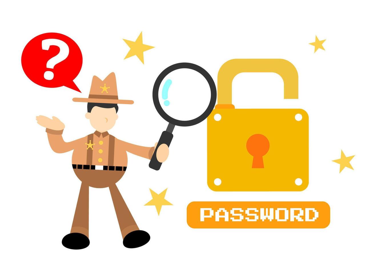 How to create a password for your website vector