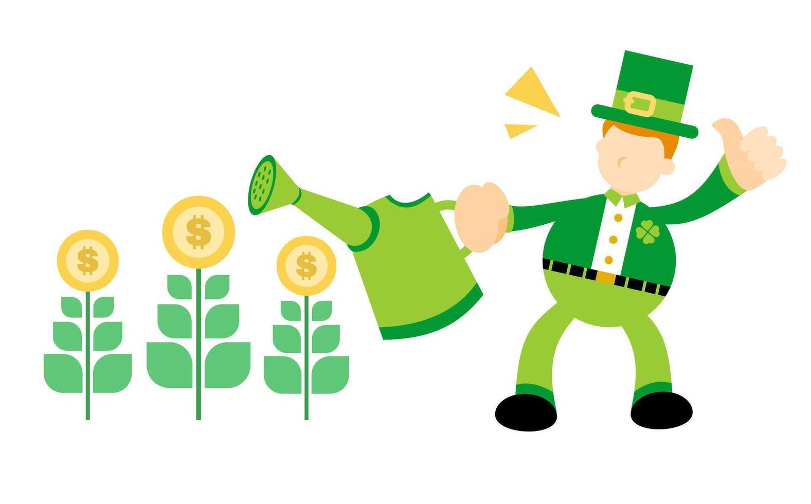 Leprechauns and money vector