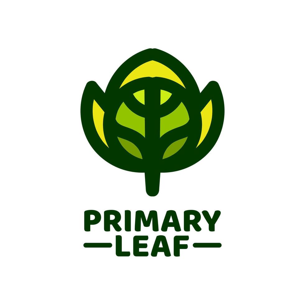 Primary leaf logo vector