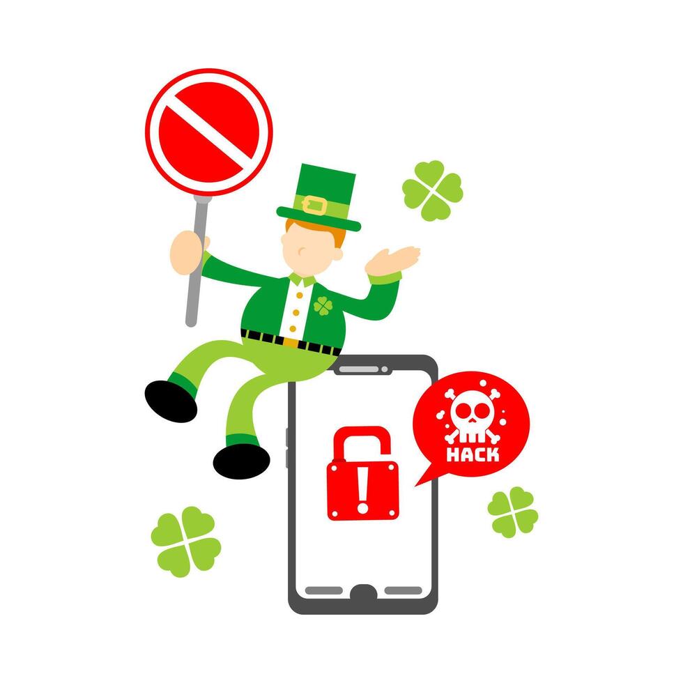 St patrick's day phishing scam vector