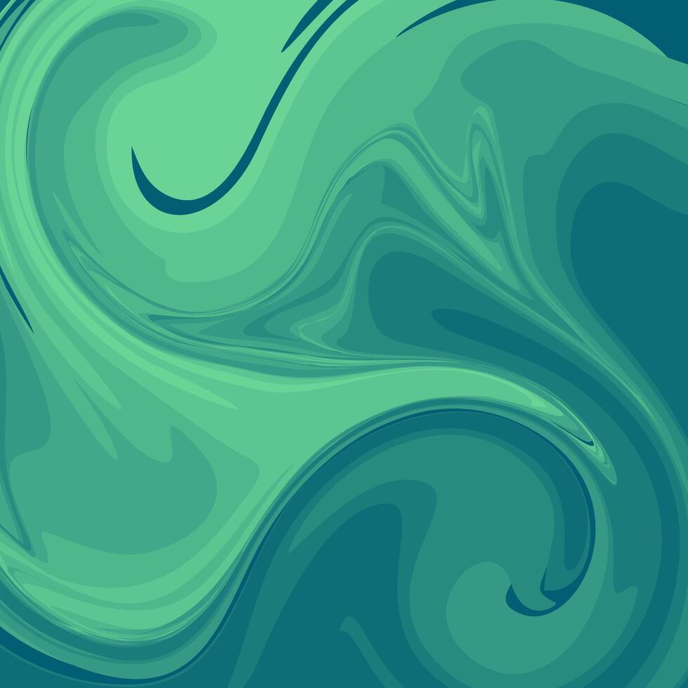 A green and blue swirl background with a wave vector