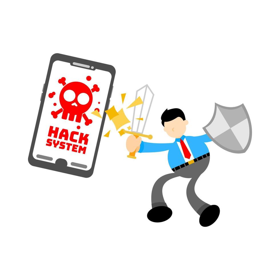 Hack system - illustration vector