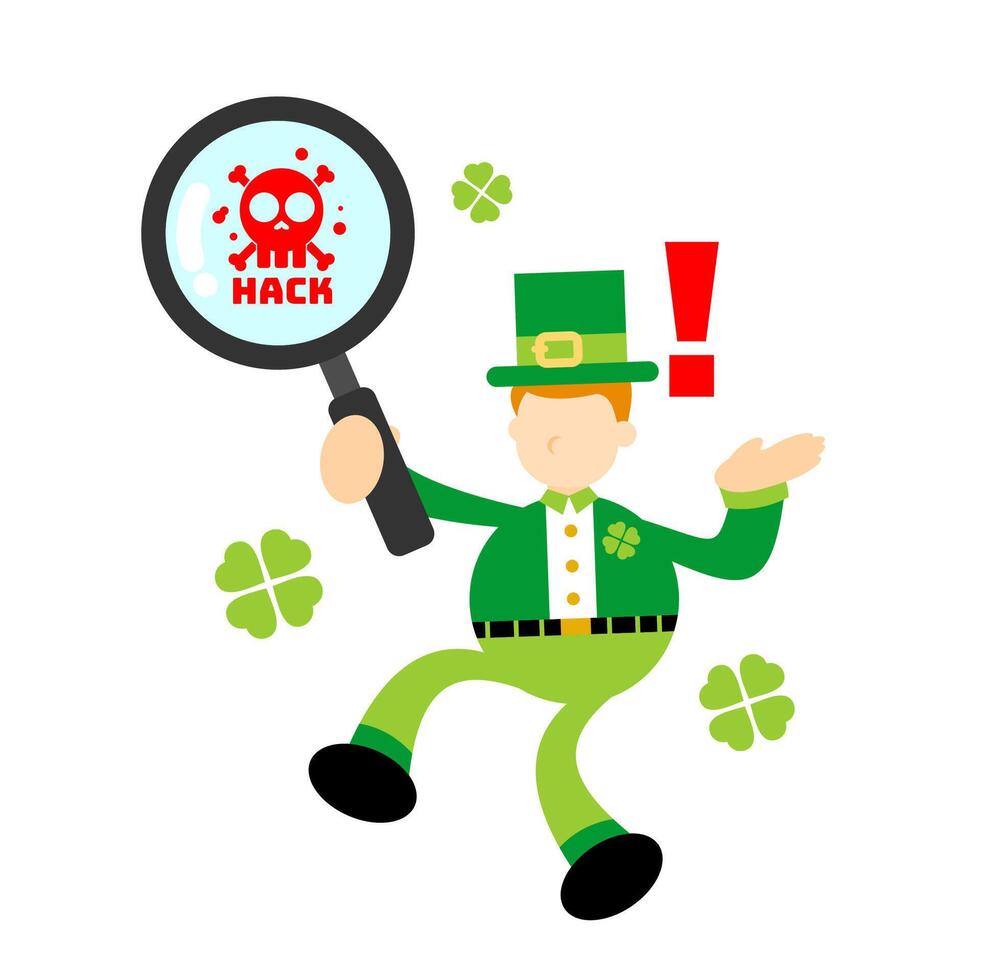 St patrick's day leprechaun vector