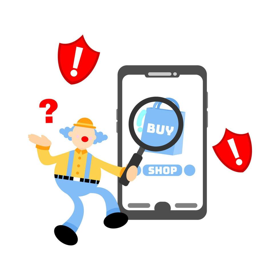 How to protect your online shopping account from fraud vector
