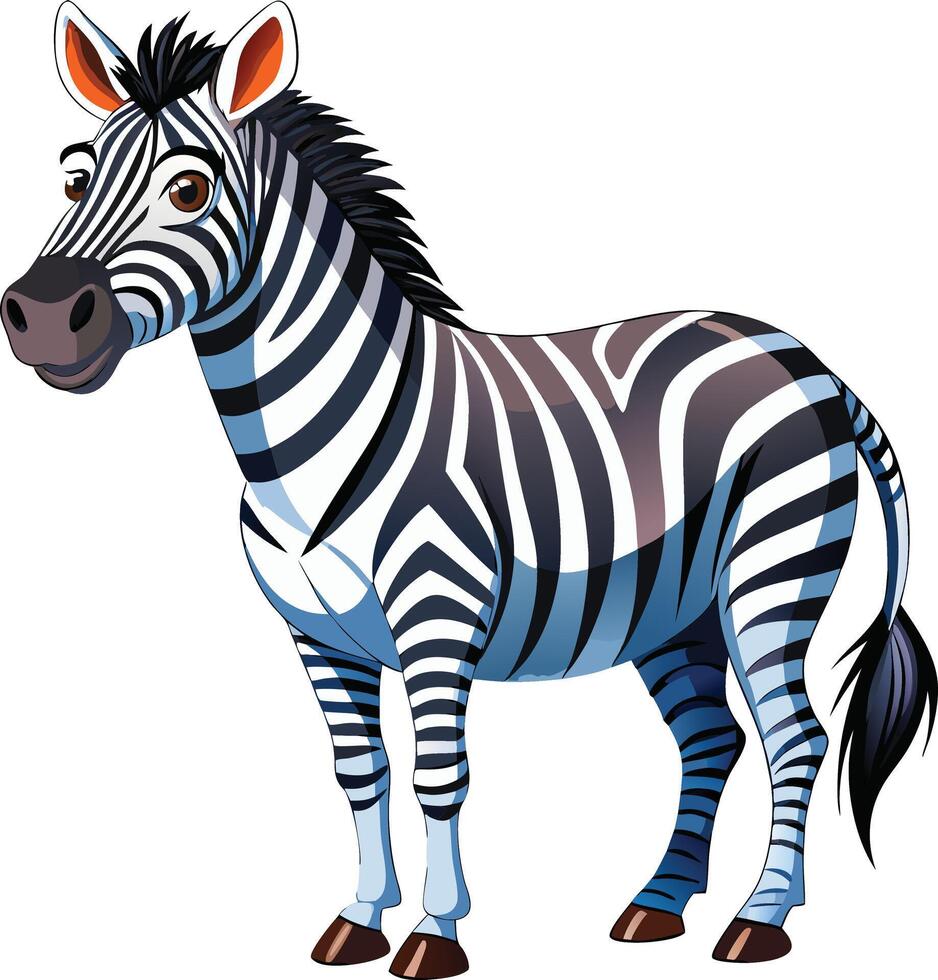 Zebra cartoon character vector