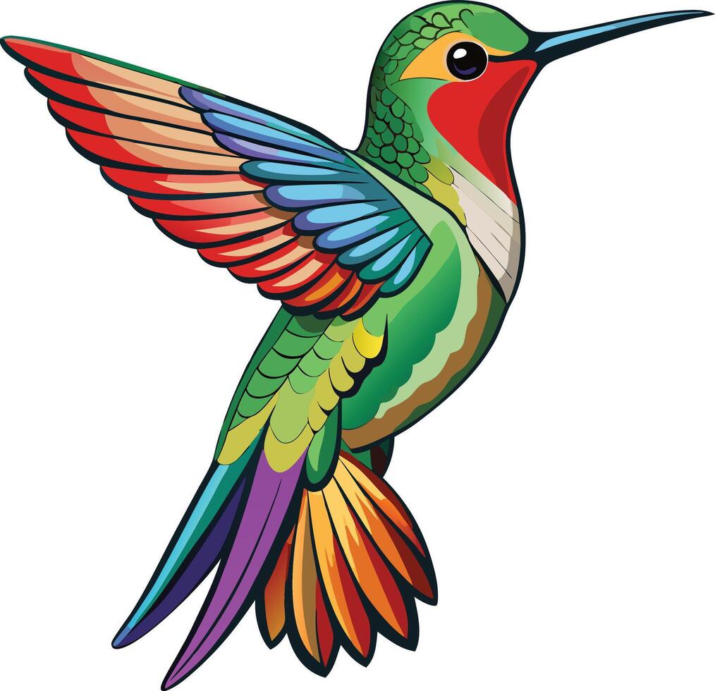 Hummingbird mascot sticker design vector