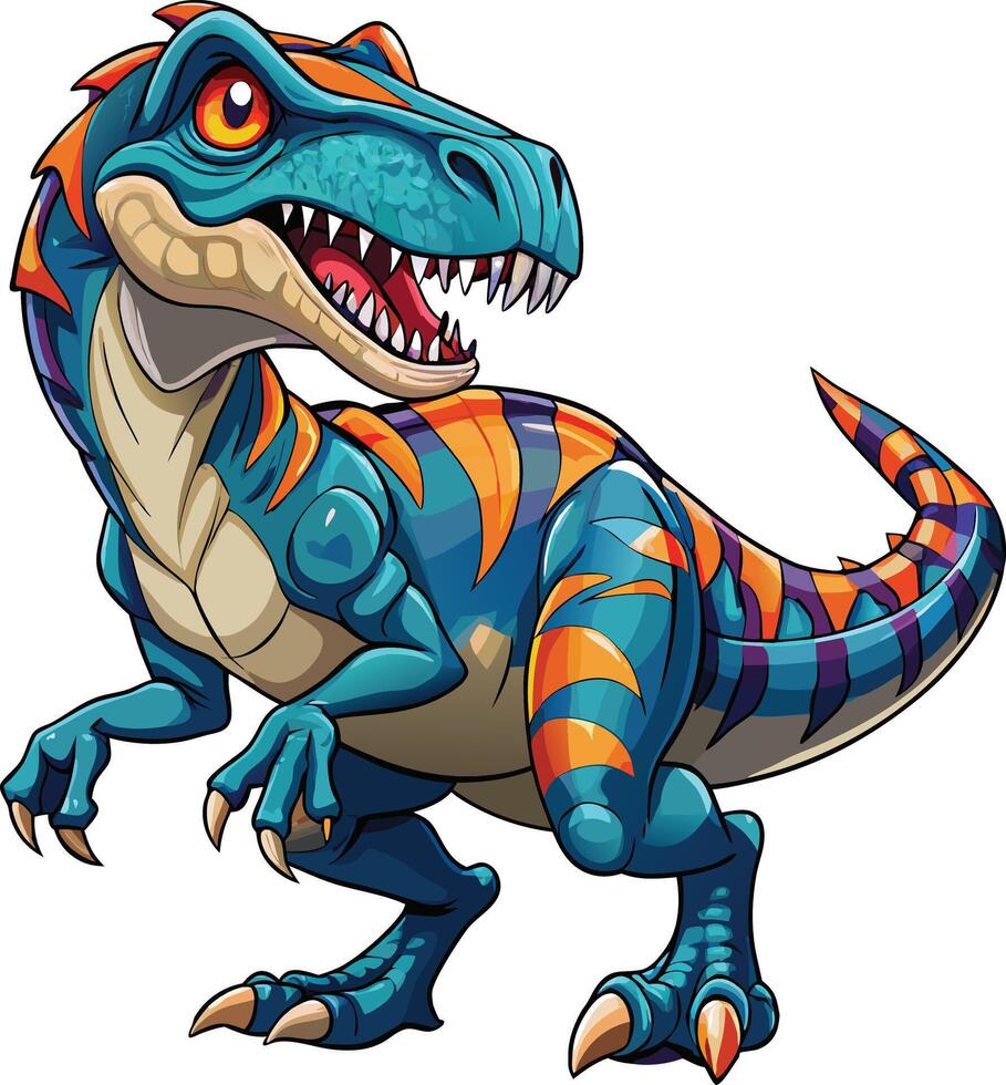 A cartoon t - rex dinosaur vector