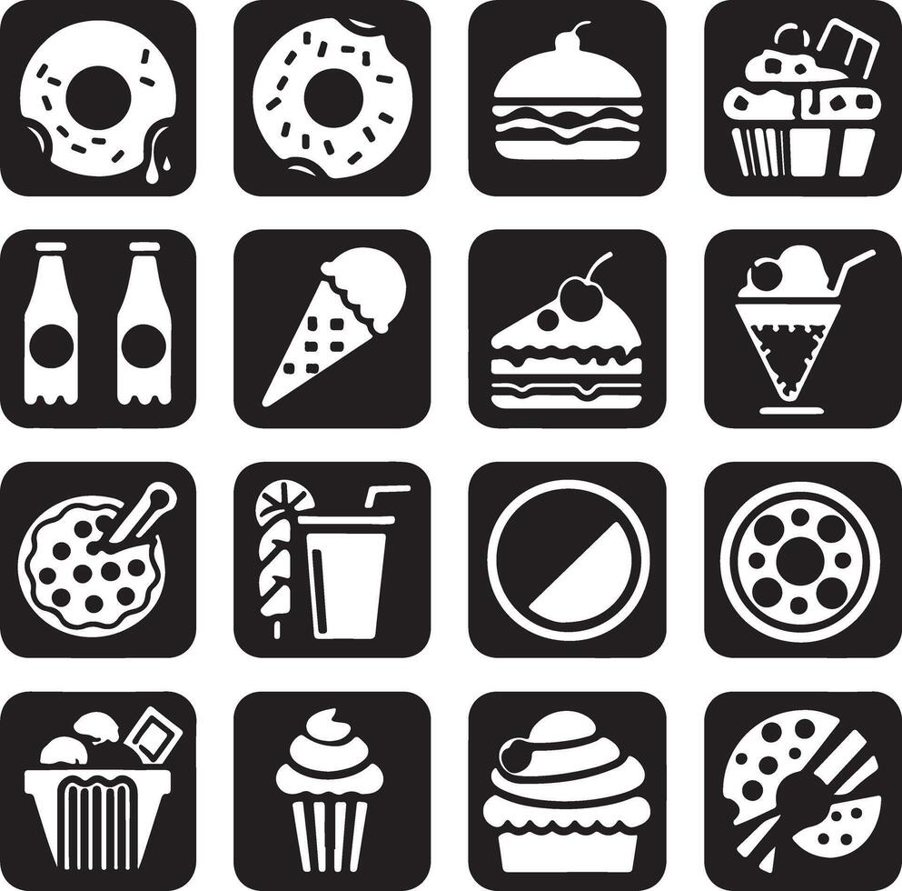 Food icon set design vector