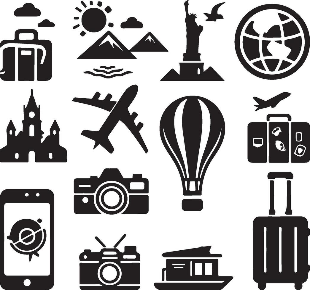 Traveling icon silhouette design vector