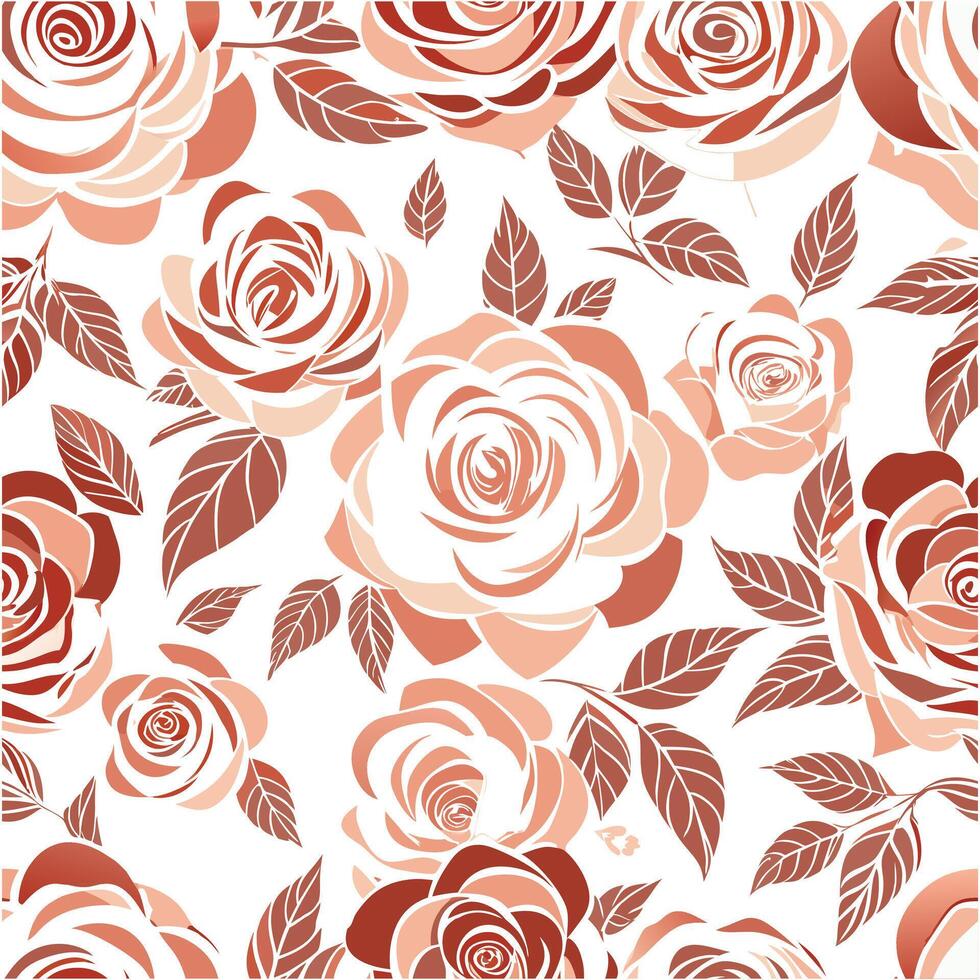 Roses seamless pattern vector