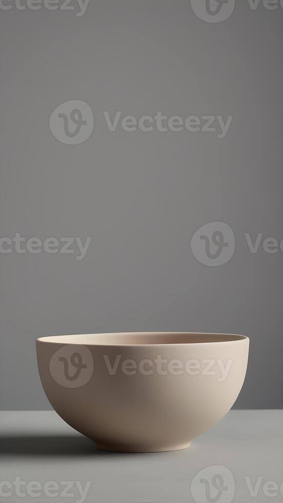 Elegant Neutral Ceramic Bowl photo