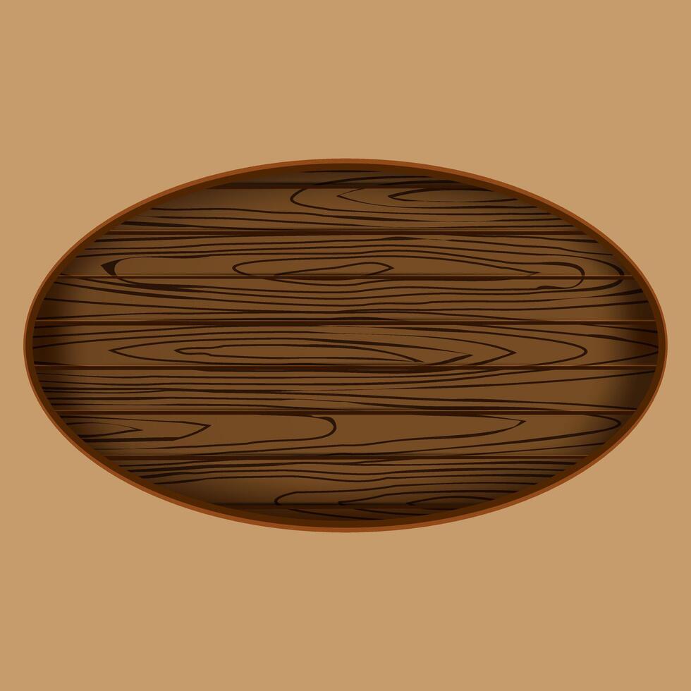 realistic imitation of wood texture on an oval shape202924 vector