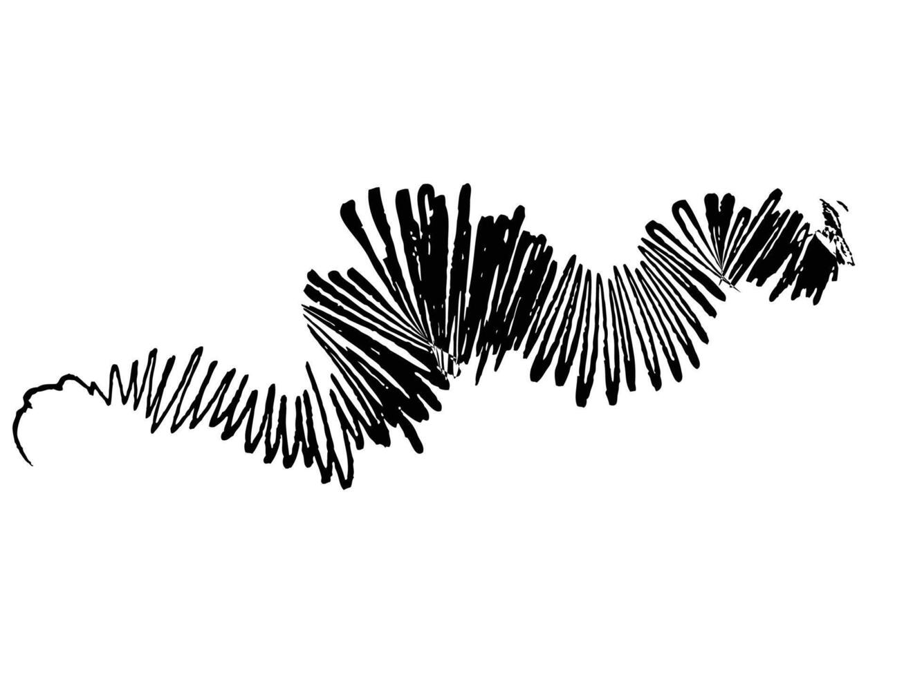 Brush texture, paint splatter, black ink, brush pattern, wave pattern brush stroke material, and grunge brush. brush stroke isolated on a white background vector