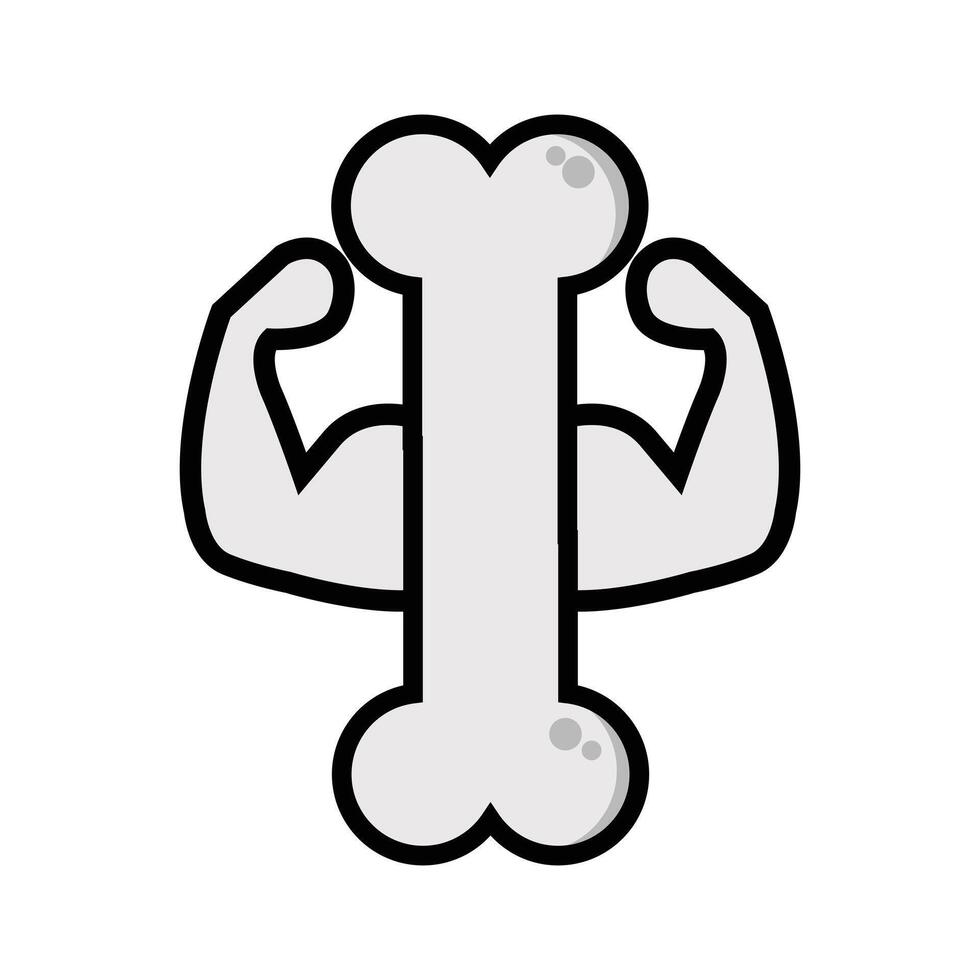 illustration of strong bones. High calcium, strong bones and arms vector