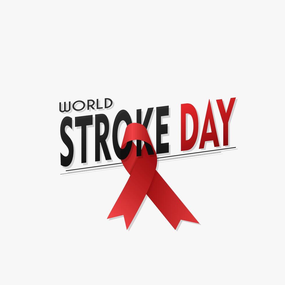 World Stroke Day poster, celebrated annually on 29 October vector
