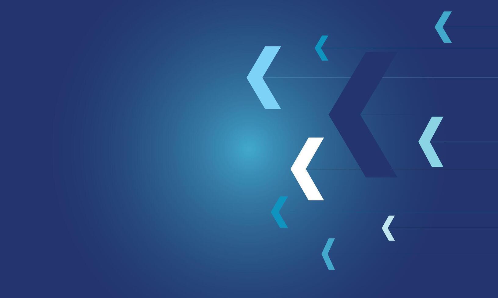 futuristic blue background with multiple arrows pointing in different directions vector