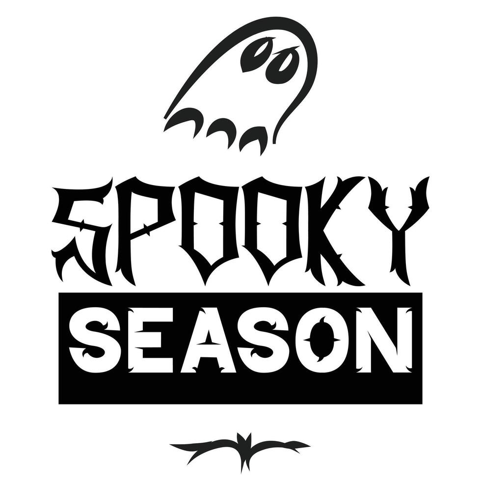 Spooky Season Halloween Shirt Design vector
