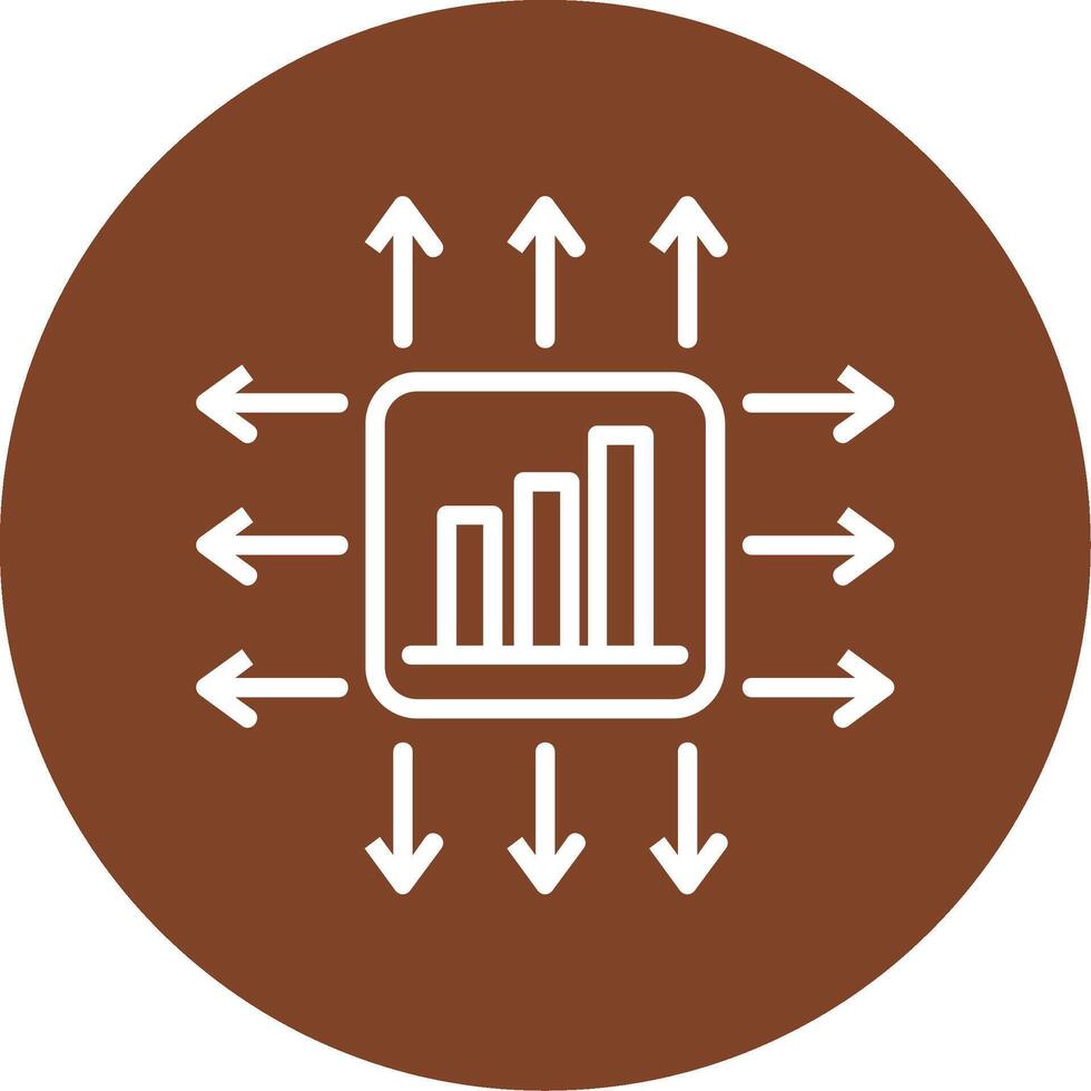 Performance Marketer Line Multi Circle Icon vector