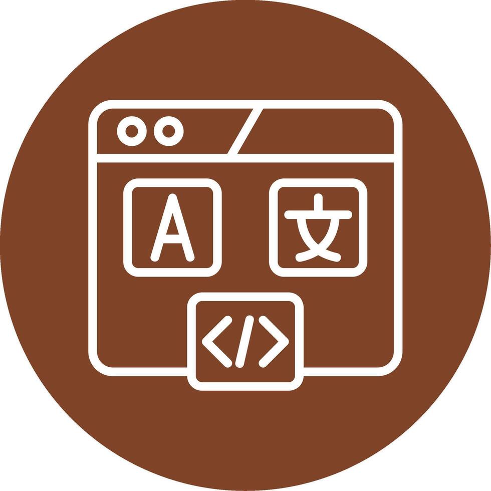 Hreflang Tag Line Multi Circle Icon vector