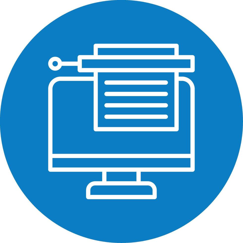 Bots Copywriting Line Multi Circle Icon vector
