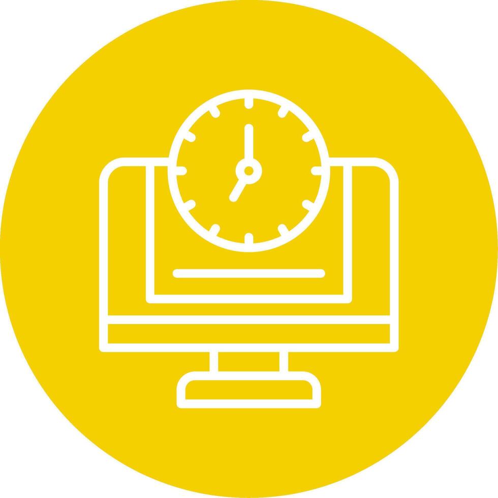 24 7 Monitoring Line Multi Circle Icon vector