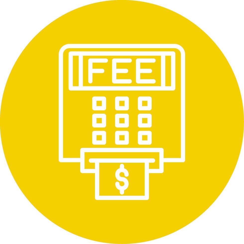 Atm Fees Line Multi Circle Icon vector