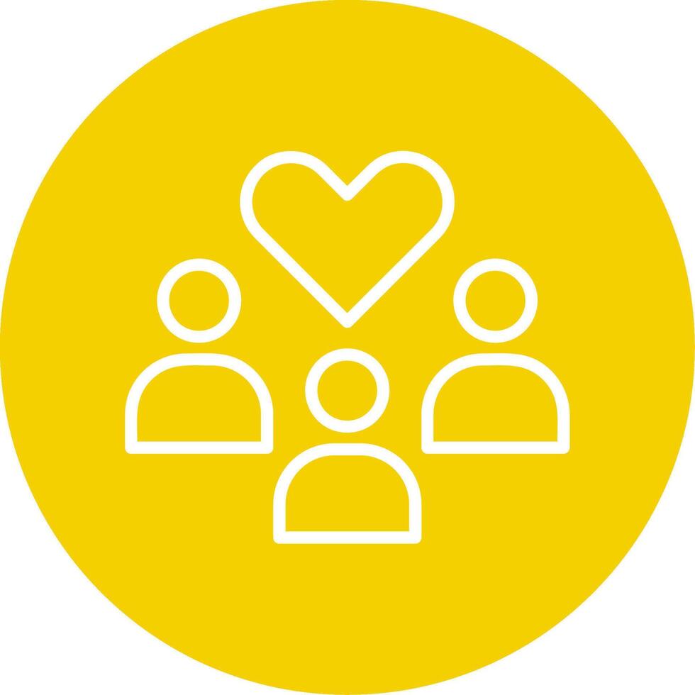 Community Line Multi Circle Icon vector