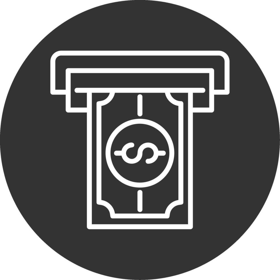 Cash Withdrawal Line Multi Circle Icon vector