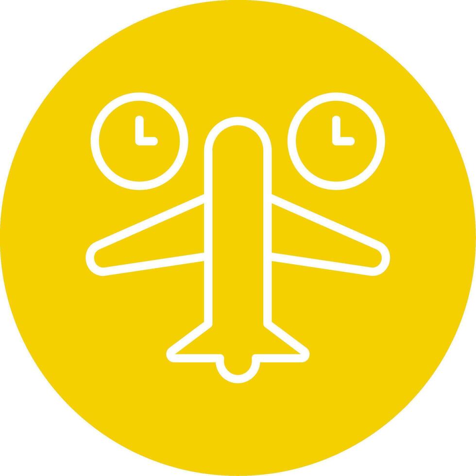 Jet Lag Line Multi Circle Icon vector