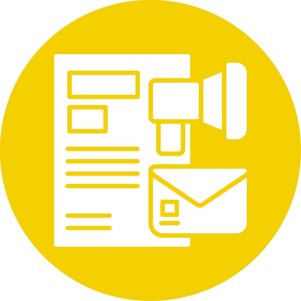 Email Direct Marketing Glyph Multi Circle Icon vector