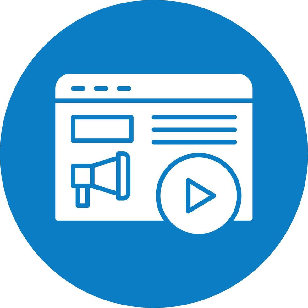 Content Marketing Glyph Multi Circle Icon vector