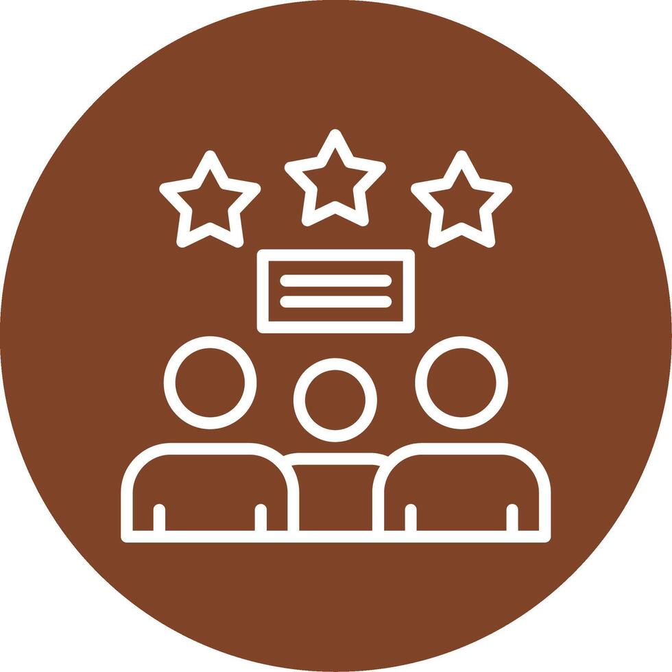 Customer Reviews Line Multi Circle Icon vector