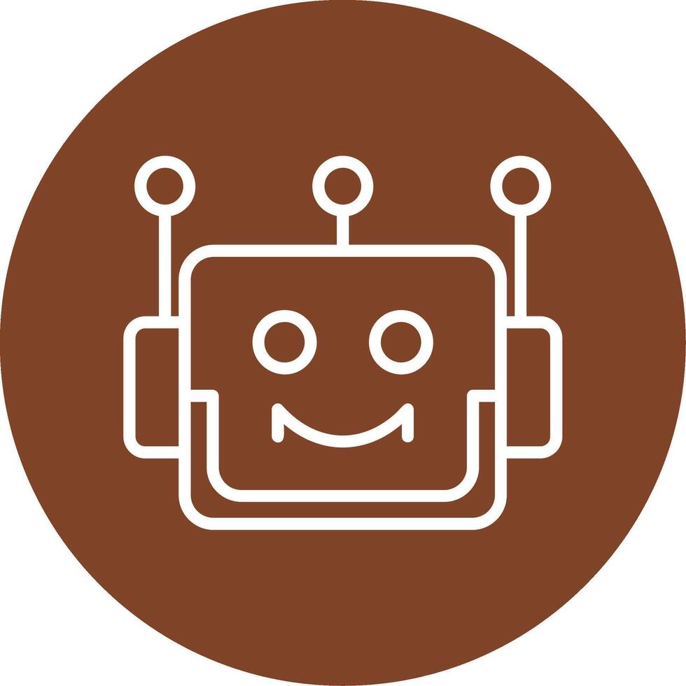Bot Line Multi Circle Icon vector