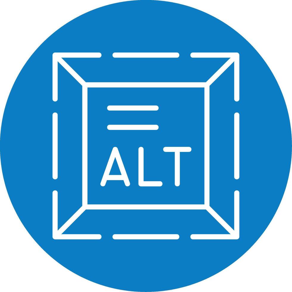 Alt Text Line Multi Circle Icon vector