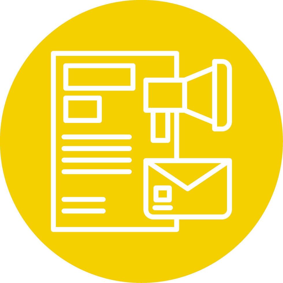 Email Direct Marketing Line Multi Circle Icon vector