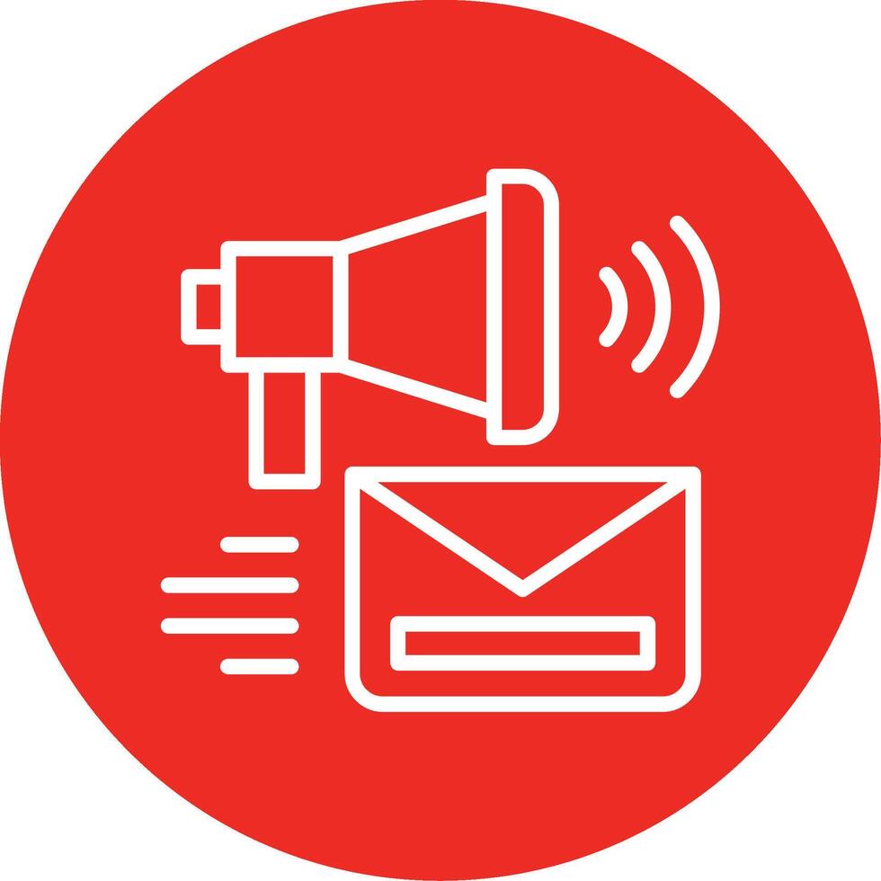 Email Marketing Line Multi Circle Icon vector