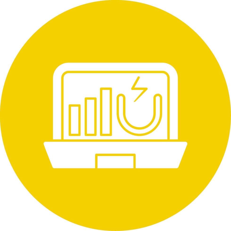 Inbound Marketing Glyph Multi Circle Icon vector
