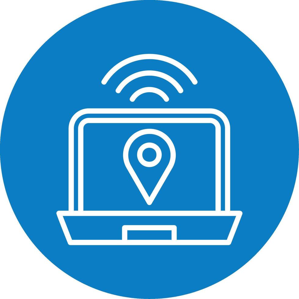 Digital Nomad Hub Line Multi Circle Icon vector
