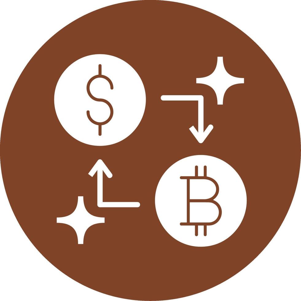 Currency Exchange Glyph Multi Circle Icon vector