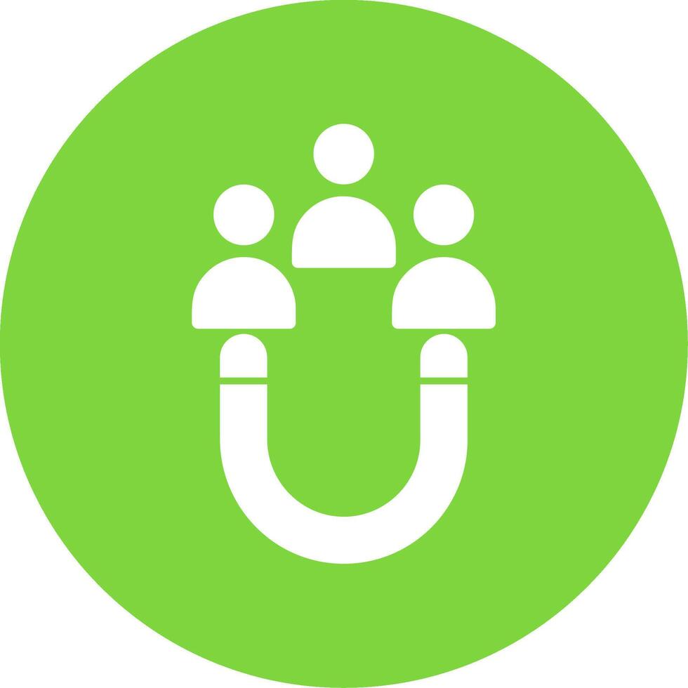 Customer Acquisition Glyph Multi Circle Icon vector