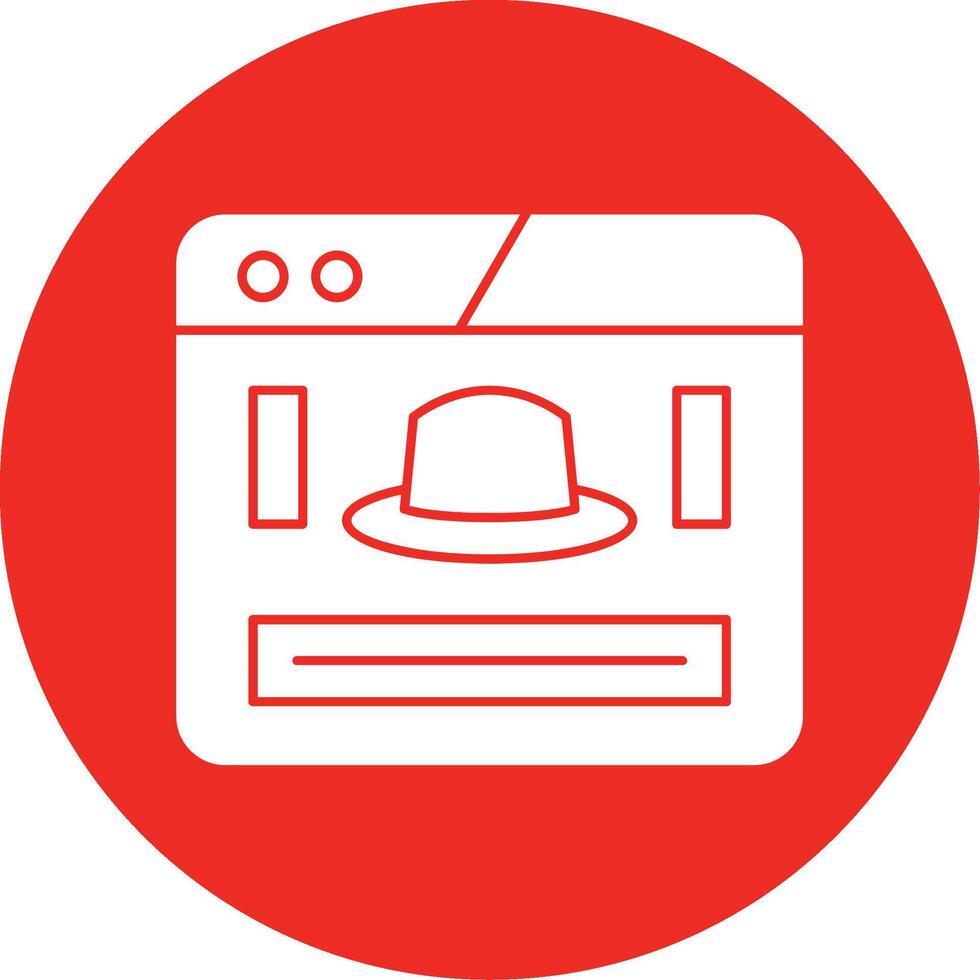 Black Hat Glyph Multi Circle Icon vector