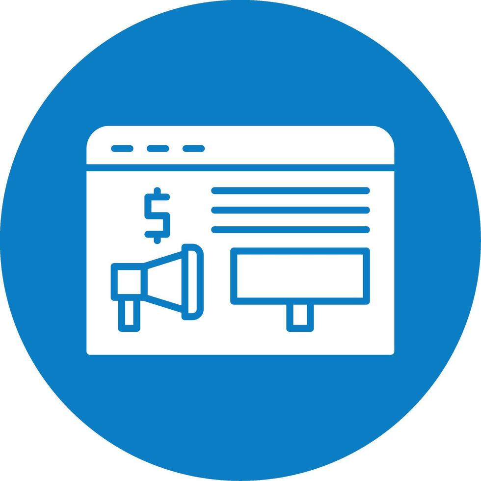 Advertising System Glyph Multi Circle Icon vector