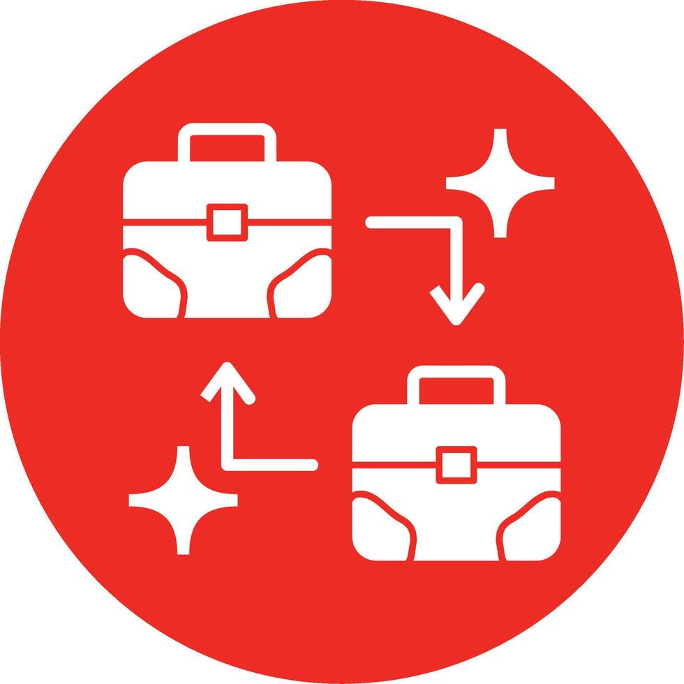 B2B Glyph Multi Circle Icon vector