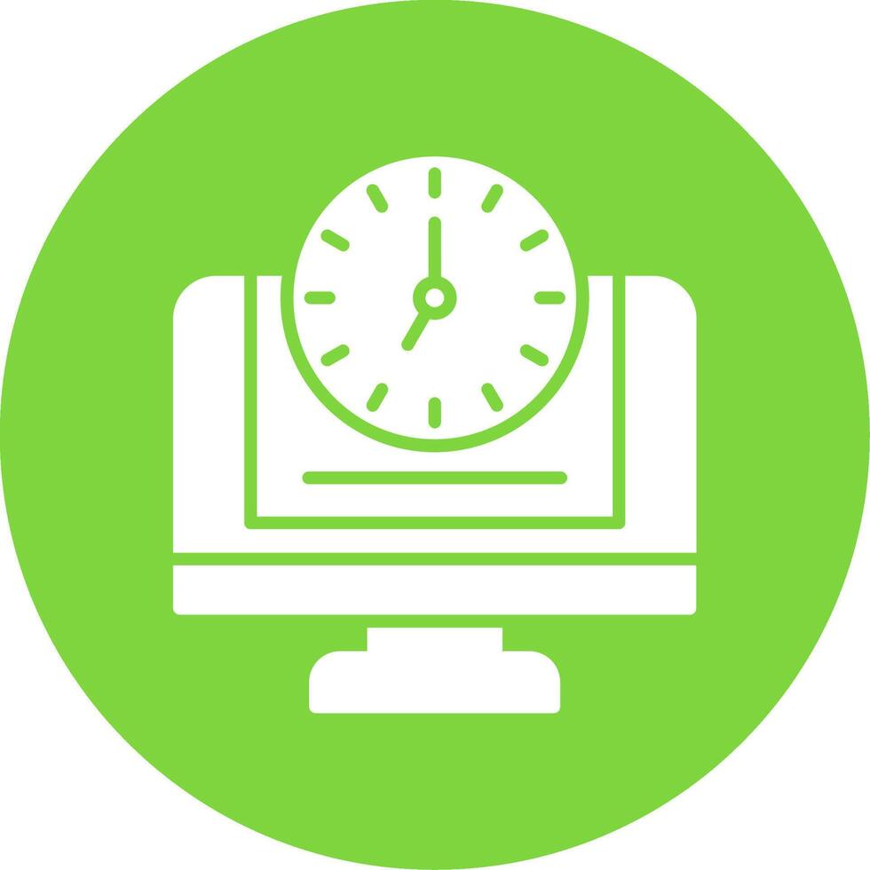 24 7 Monitoring Glyph Multi Circle Icon vector