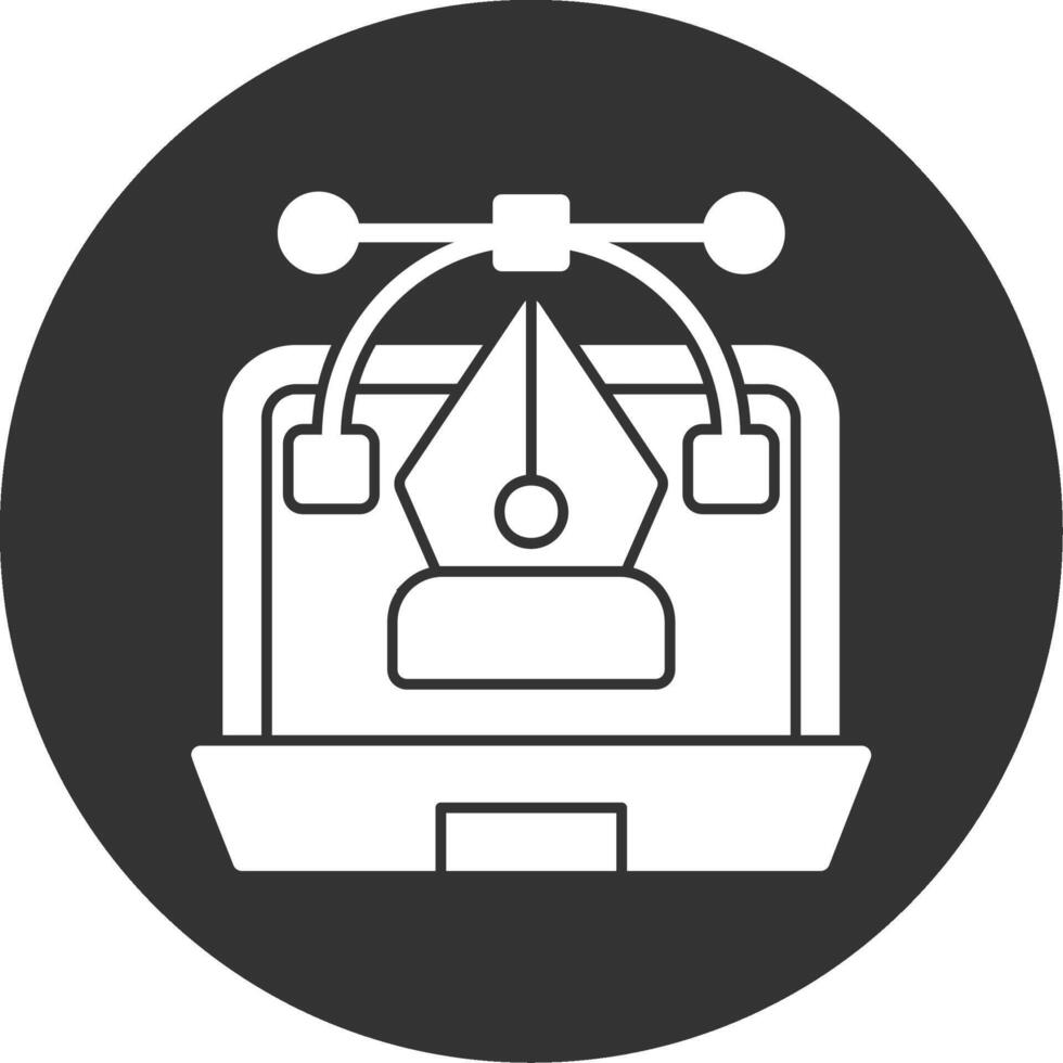 Graphic Designer Glyph Multi Circle Icon vector