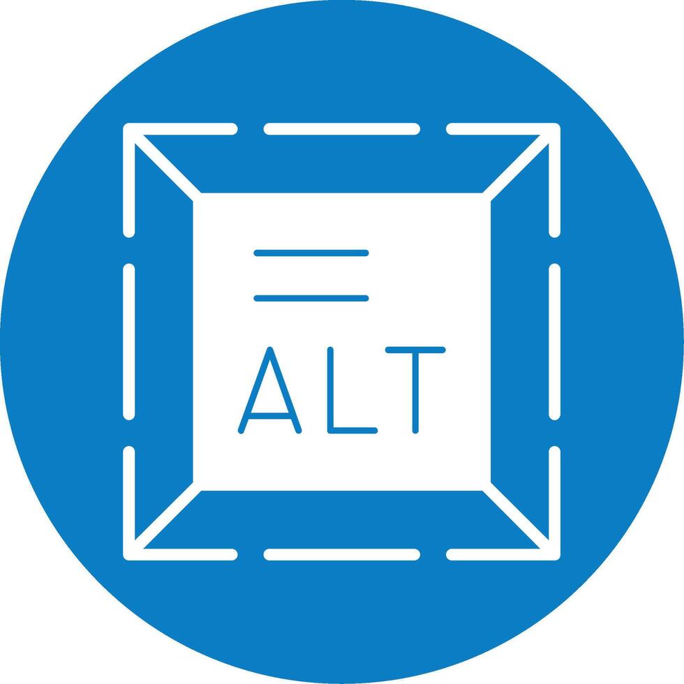 Alt Text Glyph Multi Circle Icon vector